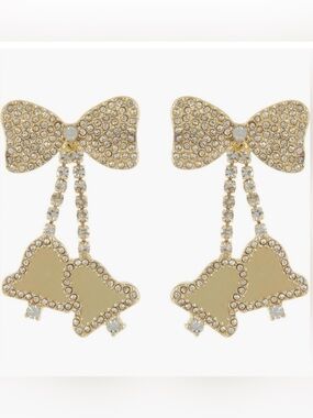 BaubleBar NEW CZ Holiday Bells Drop Earrings